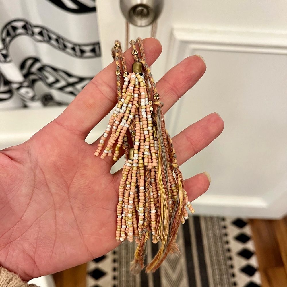 Lucky Brand Beaded Tassel Necklace